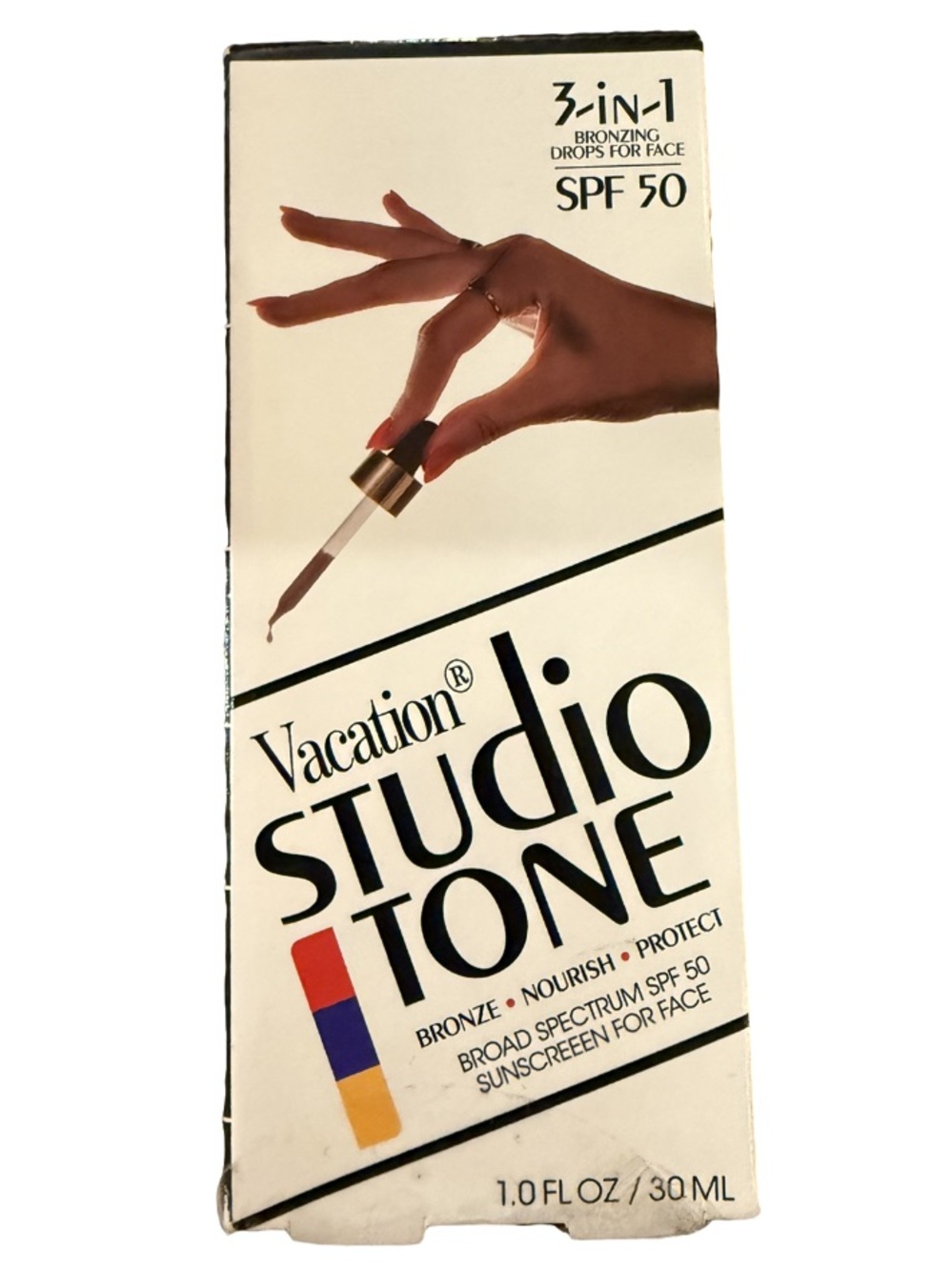 Vacation Studio Tone Bronzing Drops SPF 50 3-in-1 Face Serum Full Size NWT